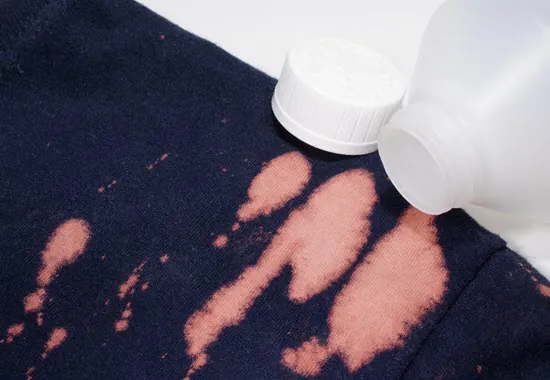 bleach stain colored clothing